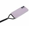 For iPhone 16 Case Clear TPU Protective Back Phone Cover with Strap (Large Lens Hole)