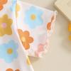 Baby Girl Summer Outfits Colorful Floral Print Short Sleeve Tops + Shorts Set Infant 2Pcs Clothes