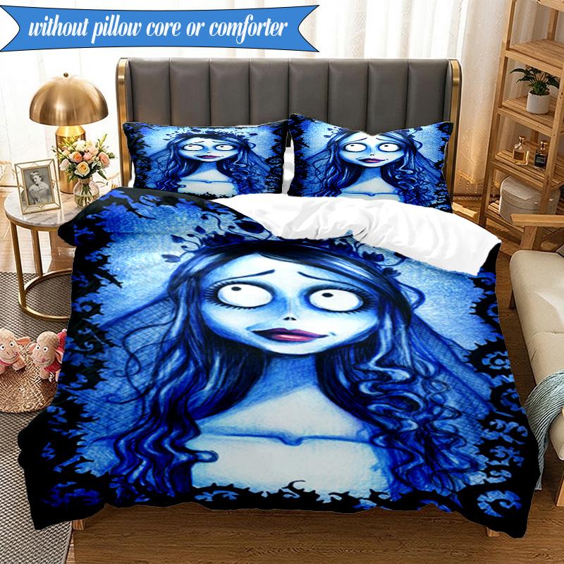 Gothic Corpse Beauty In Bloom 3pcs K-pop music group Bedding set,Ideal for Bedroom, Dormitory,Including Duvet Cover And 2pcs Pillowcases,Fan gifts
