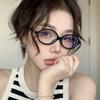 Ladies' Fashion Oval Small Frame Glasses Frame Korean Retro Versatile Natural Looking Comfortable And Durable Eyeglass Frame