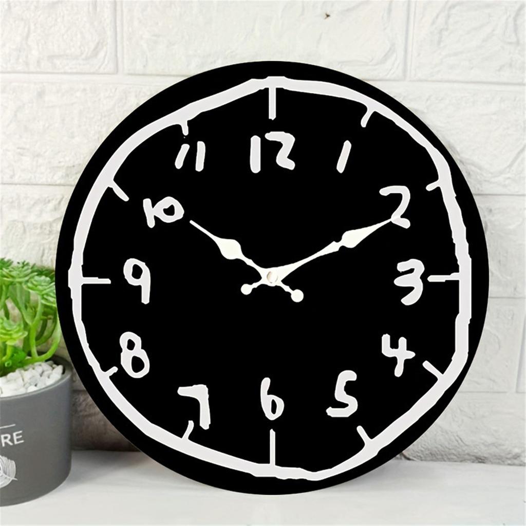 Modern Acrylic Wall Clock with Playful Graffiti Numbers Decorative Clock for Living Room or Bedroom
