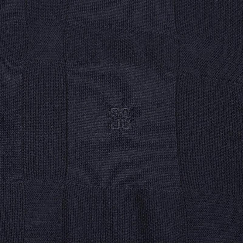 Daks 26ss Wool Blend Big Check Collar Knit Dmp1swtl201n1