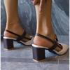 New Elegant Women's Pointy Chunky Sandals Summer Casual Classic Office High Heel Wedding Shoes Women Plus Pumps Shoes