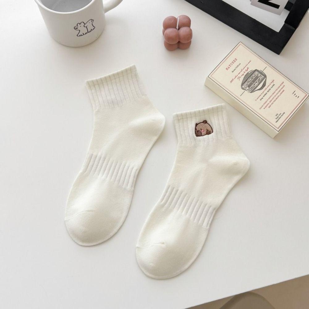 Cartoon Cotton Socks Soft Summer Hosiery Simple Capybara Socks Student