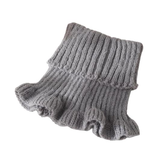 Женский шейный платок, однотонный, с прозрачной отделкой, с имитацией воротника, вязаный, теплый, стильный, утеплитель для шеи, универсальный аксессуар для одежды