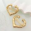 Lateefah Best-Selling Retro Exaggerated Love Stainless Steel Bamboo Earings for Women Creative Fashion Hoop Earrings