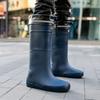 Летние мужские резиновые сапоги до середины голени, нескользящие, водонепроницаемые, зимние, выше колена, теплая флисовая подкладка, дождевые сапоги для ходьбы, рыбалки, работы