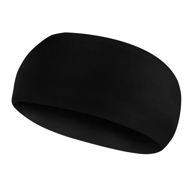 Men Headband High Elastic Gym Running Tennis Headwrap Sports Sweatband Solid Color Breathable Football Badminton Yoga Hair Bands