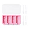 4 Cavities Simple Ice Cream Silicone Mold With Lid Popsicle Ice Cube Tray Mold Homemade Cheese Sticks Gifts Kitchen Accessories