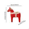 Dala Horse Figurine Swedish Statue Nordic Birthday Gift Collectible Art Crafts Home