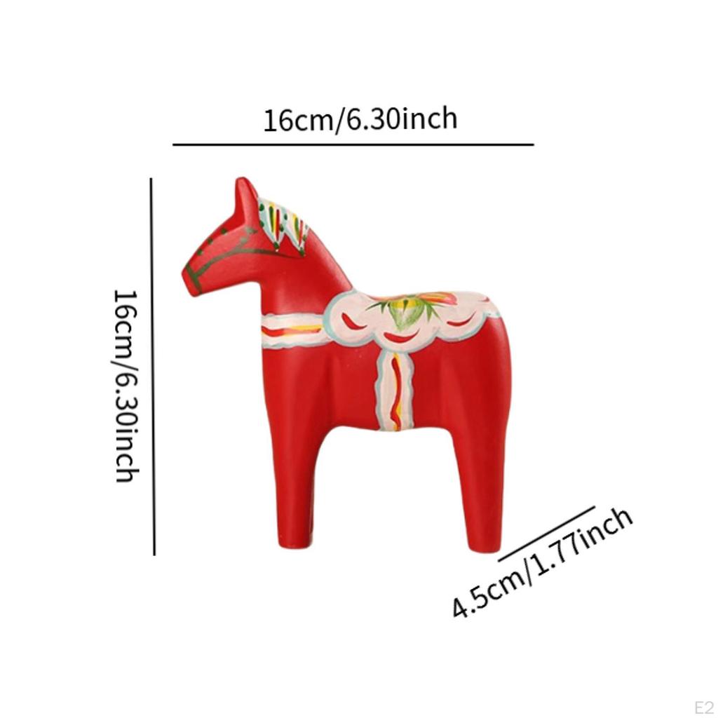Dala Horse Figurine Swedish Statue Nordic Birthday Gift Collectible Art Crafts Home