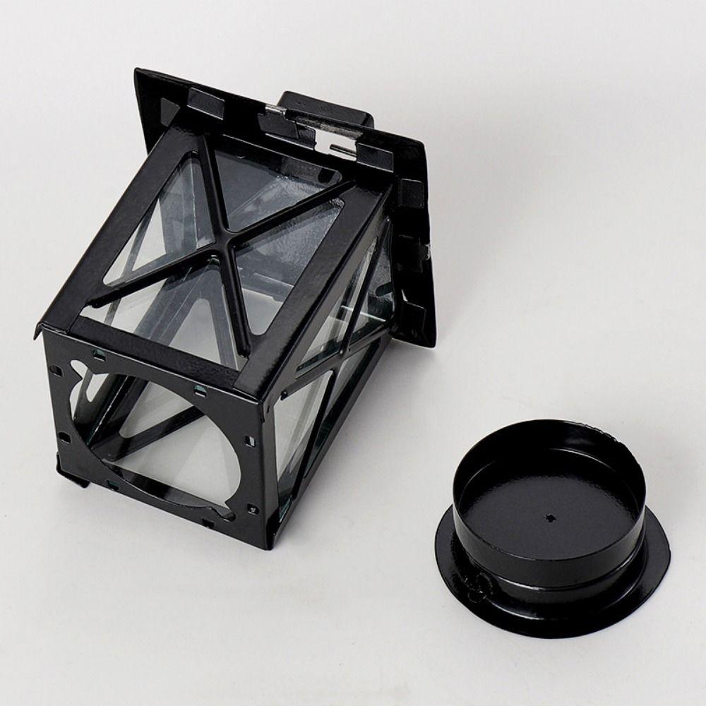 Кованая железная лампа-фонарь ручной работы черного цвета для улицы, простой европейский подсвечник, сад