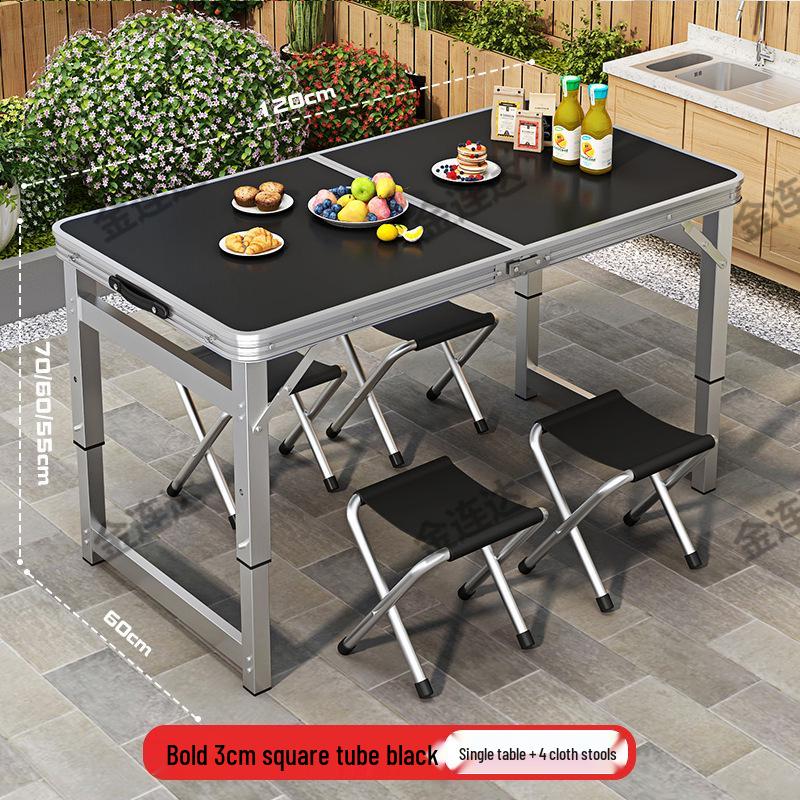 Портативный алюминиевый складной стол для обедов на открытом воздухе и рыночных прилавков - Регулируемый и компактный