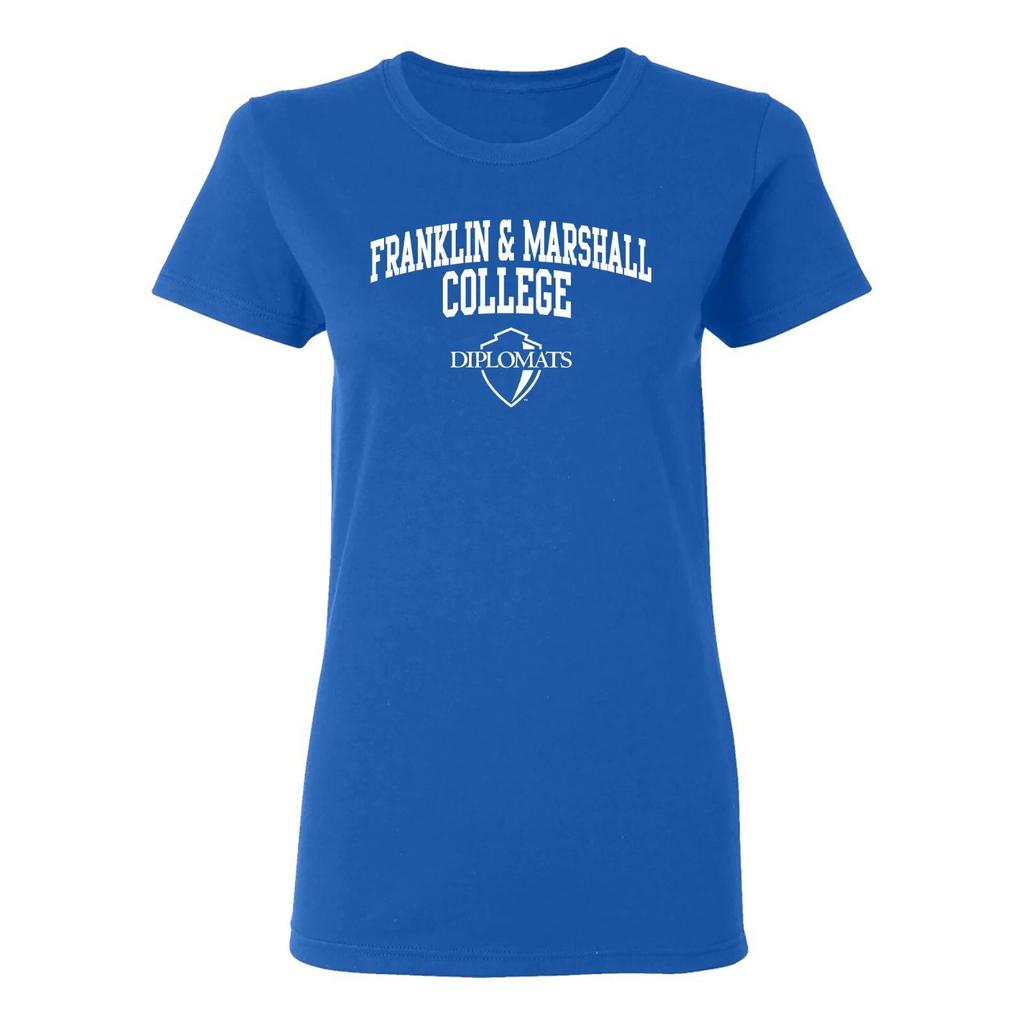Женская футболка Franklin & Marshall Diplomats с логотипом-аркой - Королевский синий