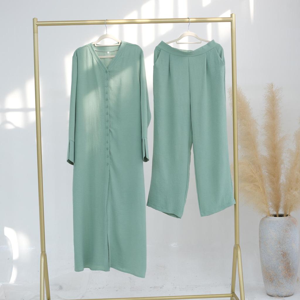 Комплект из двух предметов Loriyya однотонный на пуговицах - LR945