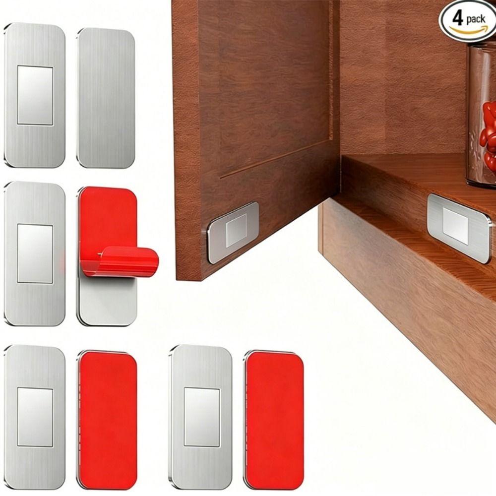 4 Set Ultra-Thin Drawer Magnet Self-Adhesive Cabinet Catch Magnetic Cabinet Door Catch Bathroom