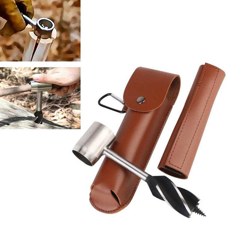 Инструмент для сверления Выживание на природе Ручная дрель Пробойник Шнековые сверла Для кемпинга Туризм на природе Деревообрабатывающие инструменты Портативный