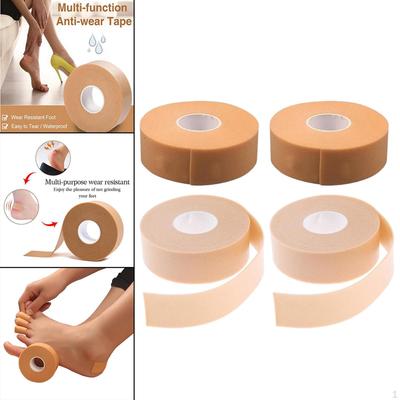4 рулона пластыря от мозолей для пяток, водонепроницаемый рулон наклеек, против натирания