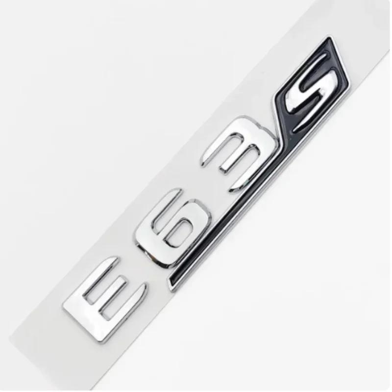 3D ABS Chrome Black E63 S Logo E63S Emblem Letters Sticker Car Trunk Badge For Mercedes Benz E63S AMG W212 W213 Accessories