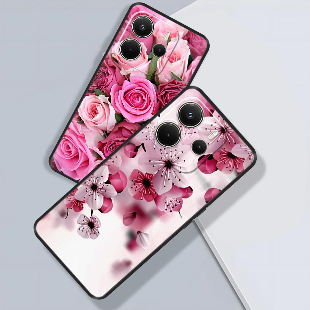 Для Xiaomi Redmi Note 14 4G Чехол Роскошный Расписной Чехол Черный Силиконовый Чехол для Телефона Для Redmi Note 14 Fundas note14 4G Мягкий Бампер
