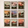 Nordic Vintage Travel Cities Poster New York Miami Paris Japan Landscape Art Canvas Painting Cityscape Wall Picture Home Decor