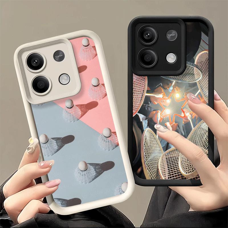 Чехол для телефона Xiaomi Redmi Note 15 14 13 Pro Plus Бадминтон Спорт Чехол 12S 11 11S 11T 5G 14S Мягкий силикон Funda