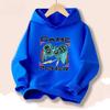 Game Pad Printed Pattern Children's Spring and Autumn Hooded Sweatshirt Outdoor Casual Fashion Warm Sweatshirt