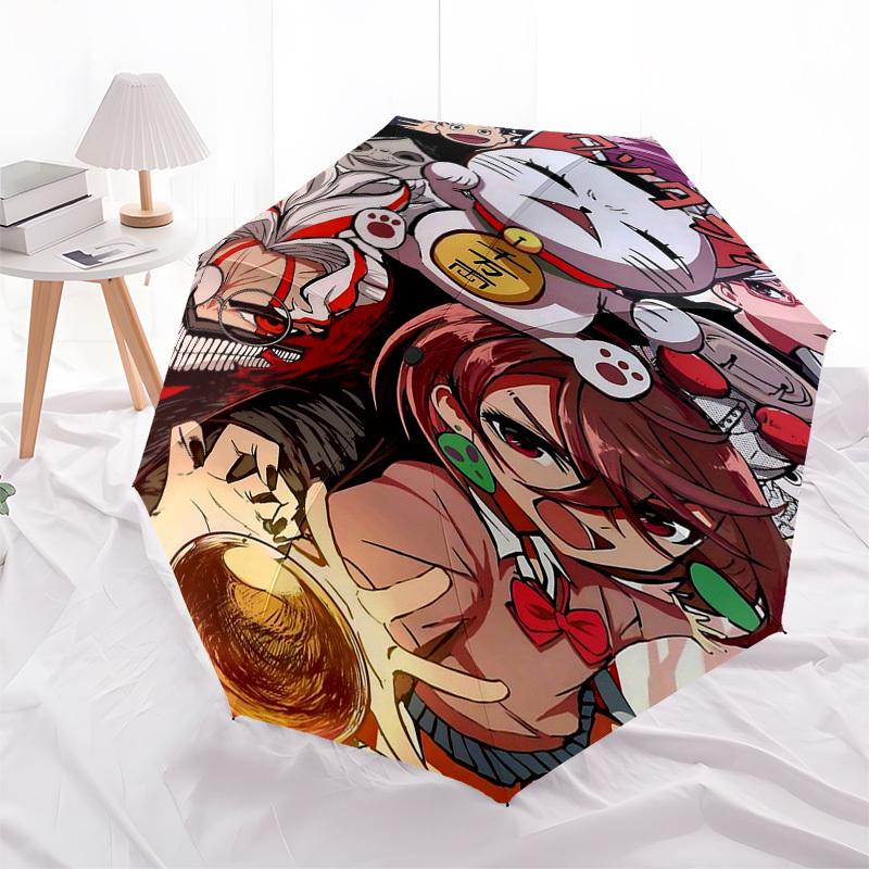 1pc Anime Cat Umbrella Automatic Opening & Closing, Foldable Design, Iron Frame, Outdoor Use, Perfect Gift for Fans, Travelers, Daily Use.C075