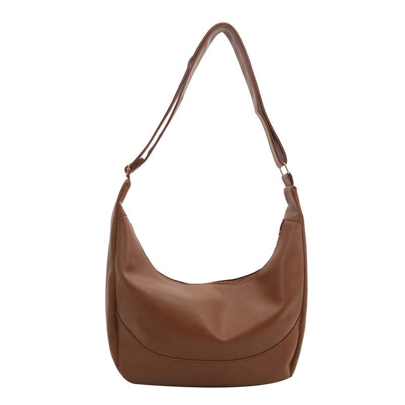 Повседневная сумка большой вместимости женская 2024 новая сумка-пельмень в стиле ретро простая и универсальная сумка-мессенджер