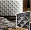 3D Wall Panel Mold for Gypsum, Plaster or Concrete Tile for Decorative Wall Panels 'Pyramids'