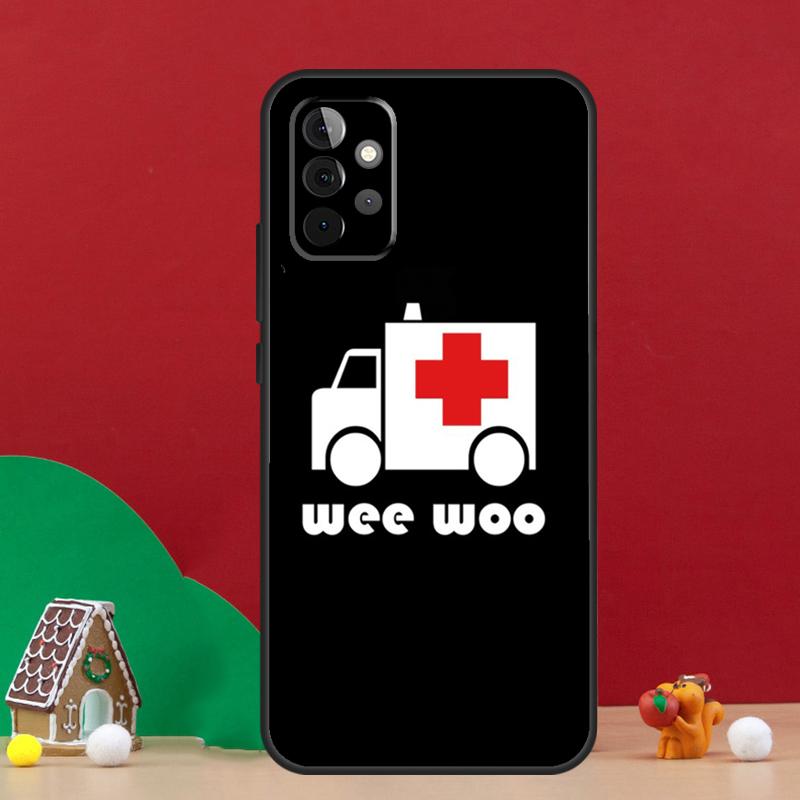 Wee Woo Ambulance Case For Samsung Galaxy A54 A06 A16 A26 A36 A56 A53 A32 A52 A33 A13 A55 A35 A15 A14 A34 A17