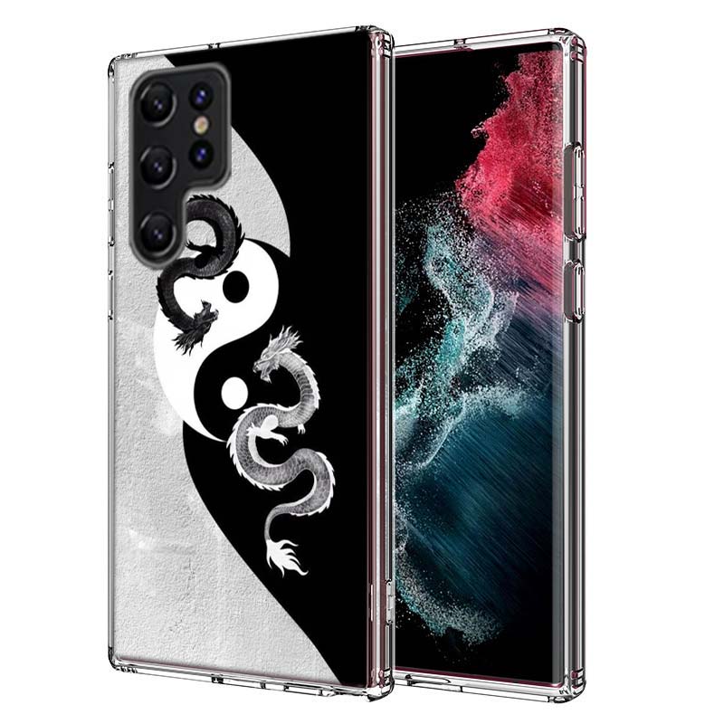 Eight Diagrams Taiji Yin Yang Capa Phone Case For Samsung S26 Ultra S25 Edge Galaxy S23 S21 S20 S24 FE S22 S10 Plus Cover Clear