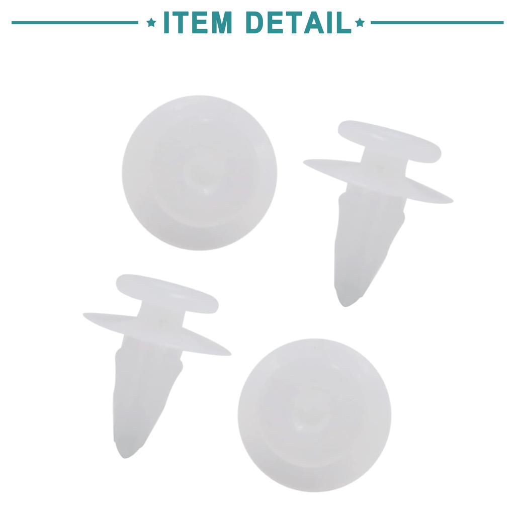 ACROPIX 50pcs Door Trim Panel Bumper Fender Fastener Splash Guard Push Rivet Retainer Clip 7mm White