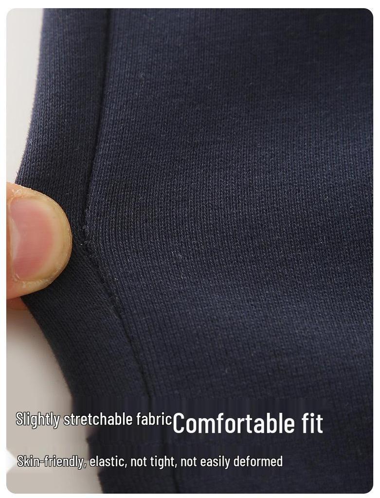 2024 Зимние утепленные хлопковые брюки на флисовой подкладке для мальчиков среднего и старшего возраста - Спортивный стиль