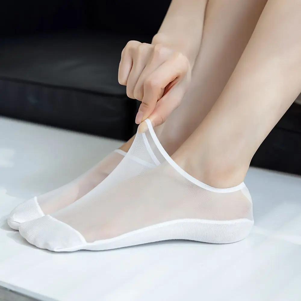 Sock Slippers Women Ultra-thin Transparent Summer Invisible No Show Socks Silicone Non-slip Solid Color Low Cut Ankle Boat Socks