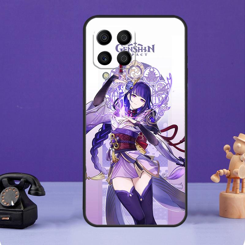 Чехол Genshin Impact Raiden Shogun для Samsung Galaxy M13 M33 M53 M20 M30s M31s M12 M32 M52 M11 M51 M14 M34 M54 M55