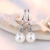 Элегантные серебряные серьги с жемчугом и цирконием, женские универсальные милые супер феи, кисточки, серебряные серьги средней длины