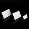 Mall L Shape Acrylic Sign Display Holder Shelf Label Holder Price Card Tag Counter Top Stand