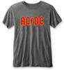 Ac Dc Logo Grey Burnout Unisex T-Shirt