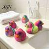 Gradient Duck Stress Relievers Rainbow Relief Toy, Slow Rise Colorful Squeeze Toy Soft Sensory Fidget Desk