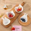 Ceramic Dipping Plate With Handle Sauce Plate Cute Rabbit Cat Seasoning Plate Sushi Dipping Bowl Snack Plate Kitchen Supplies
