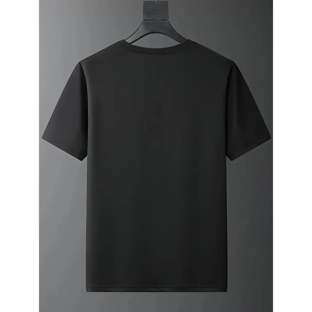 Футболка с принтом в стиле ретро, классический буквенный узор, короткий рукав, 220 г