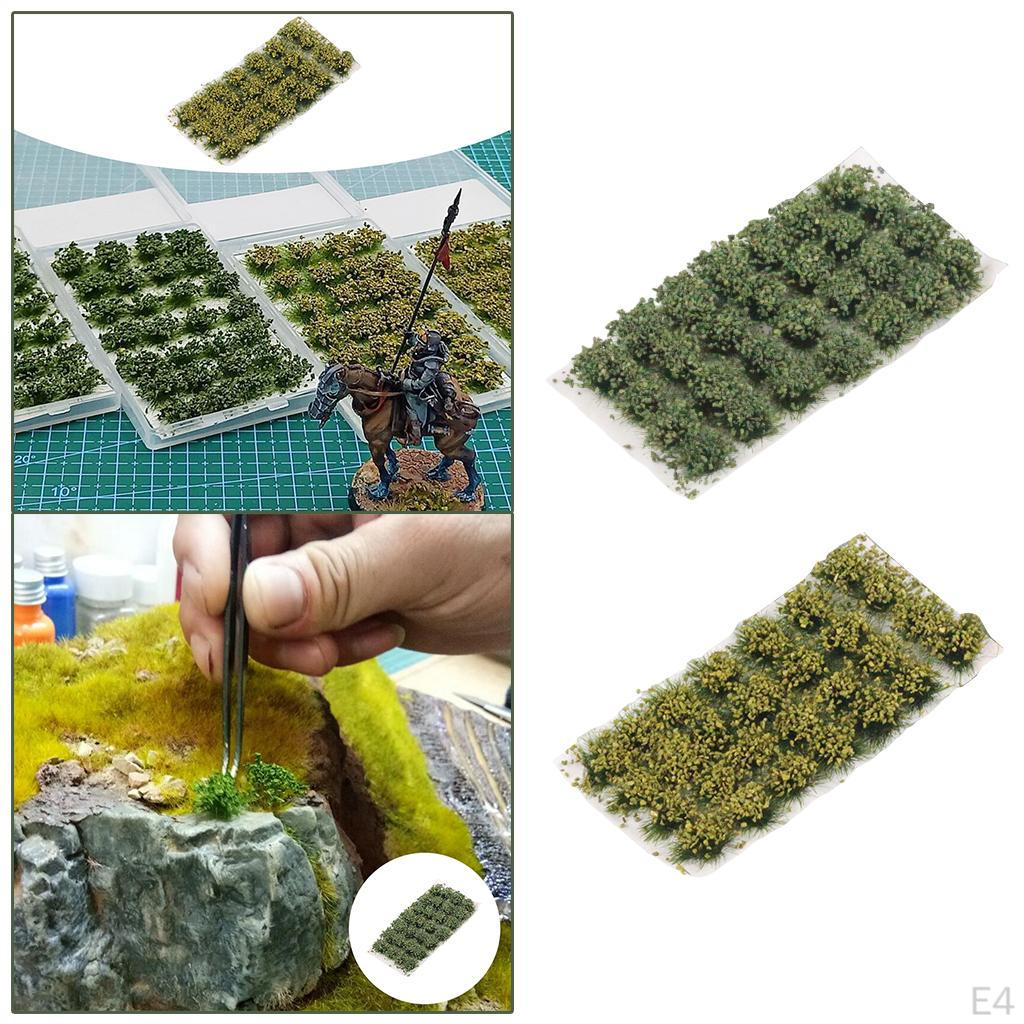 2 пышных кустика Низменные кустарники Модель кустика Набор Смола Статичный пейзаж для железнодорожного макета Железная дорога