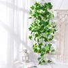 Подвесные искусственные зеленые растения Устойчивые к УФ-лучам Реалистичные Поддельные Листья Лиана Плющ Свадебная Вечеринка В помещении На открытом воздухе Сад Настенный Подвесной Искусственный Зеленый Декор