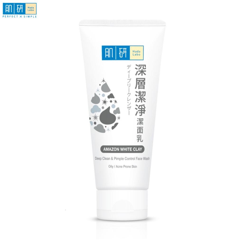 Hada Labo Гель для умывания Deep Clean & Pimple Control, белая глина Амазонки, для жирной кожи и кожи, склонной к акне, 100 г