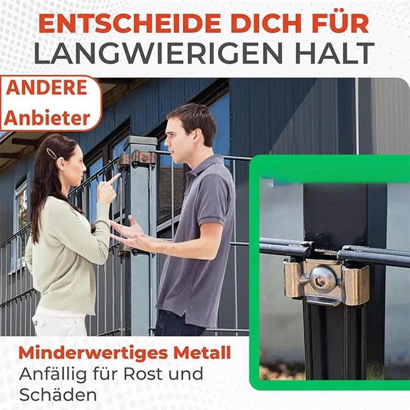 Крепежные зажимы для ограждения 10X Нержавеющая сталь Сетка для ограждения Кронштейн Держатель Противоугонный дизайн Крепление для барьера Металлический кронштейн