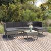 Day and Night - Day and Night Garden Furniture Set 7 Pieces and Gray Synthetic Rattan Cushions