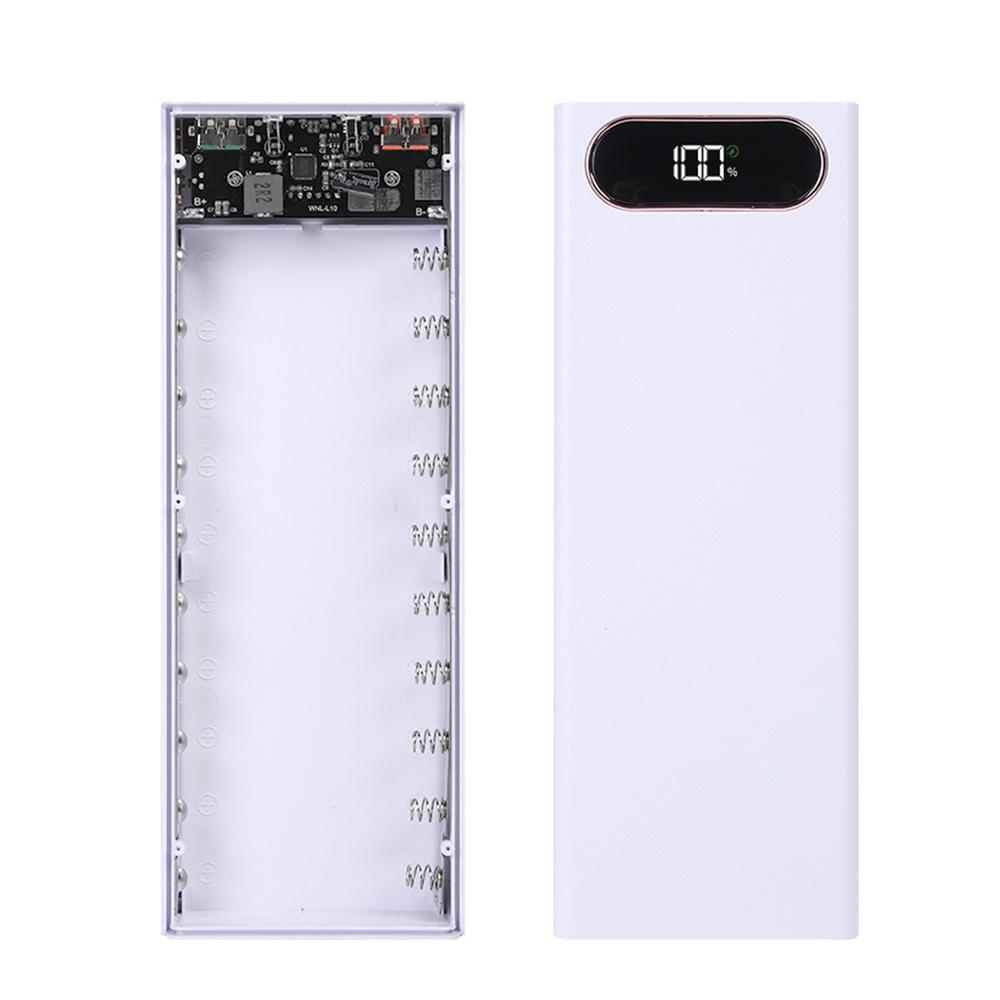 Съемный USB 10*18650 Power Bank чехол 22.5W 15W мобильный телефон быстрое зарядное устройство хранение DIY 18650 держатель аккумулятора зарядное устройство коробка