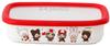 Эмалированный контейнер Fuji Monchhichi, мелкий, квадратный, 'Парад', MN50AM, Средний, 0,9 л, Поехали! Шаблон,