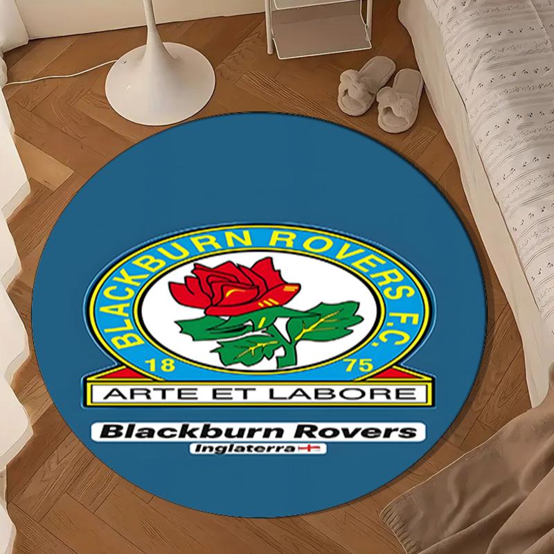 Blackburn Rovers Round mat, Anti-slip Circle Carpet Chair rug For livingroom,Bedroom, doormat home decor Gift Christmas Gifts